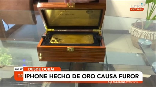 399K views · 5.7K reactions | #RedUno #Bolivia #SantaCruz #Periodismo | Exclusivo en Bolivia: Iphone 13 Pro Max de ORO. Desde Dubái para Bolivia. ¿Lo querés? | Red Marcos Montero | Facebook