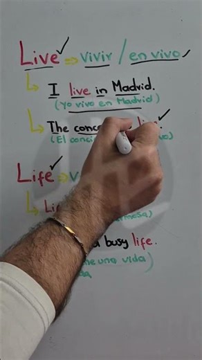 What is the difference between "live" and "live" in English?