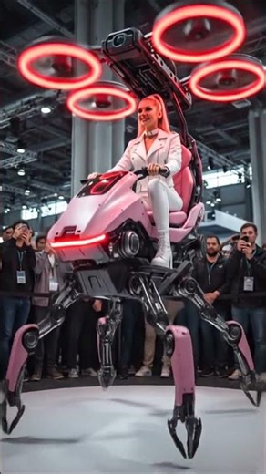 It Walks & Flies! World's First PINK Spider Drone?! 🤯 #Robotics #futuretech #evtol #usashorts