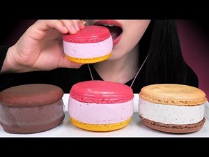 ASMR MACARON ICE CREAM 베라 마카롱 아이스크림 먹방 咀嚼音マカロンアイスクリーム EATING SHOW MUKBANG