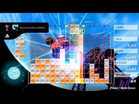 LUMINES REMASTERED Welcome to the LUMINES! Trophy