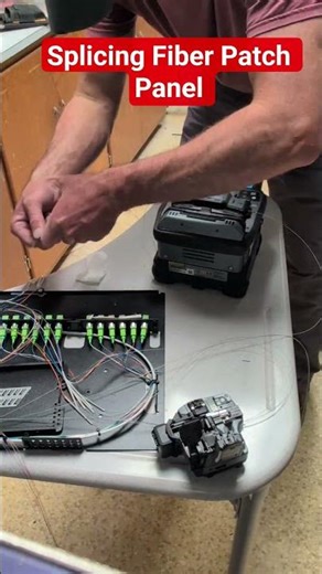 Splicing Fiber Patch Panel #fiber #linework #fiberoptics