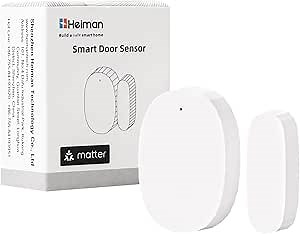 HEIMAN Door and Window Sensor, Matter Over Thread,Requires Thread Border Router,Contact Sensor with Remote Alarm and Local Automation,Compatible with Apple HomeKit,Google Home,Alexa and SmartThings