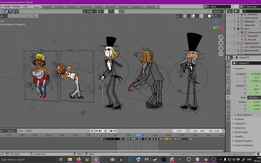 怎样实现2D角色的骨骼动画｜ in Blender（中字）