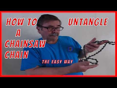 How to untangle a chainsaw chain the easy way