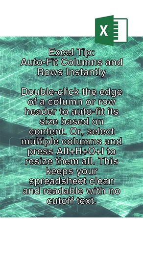Resize All Columns in Seconds! #excel #shortcuts