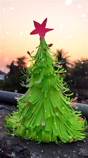 🌲Easy Christmas tree🎀Paper Christmas tree #shorts #viral #art #diy #christmas #trending #papercrafts