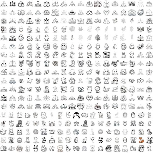 Paquete de imágenes PNG de animales lindos, más de 350 imágenes PNG de animales bebés, conjunto de vectores de animales de dibujos animados, archivos Cricut, sublimación, descarga digital - Etsy España