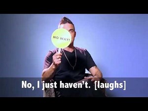 Robbie Williams plays Never Have I Ever