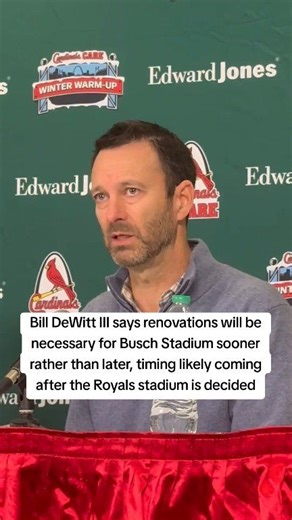 Bill DeWitt III says renovations will be necessary for Busch Stadium sooner rather than later, timing likely coming after the #Royals stadium is decided. #STLCards | 101 ESPN St. Louis