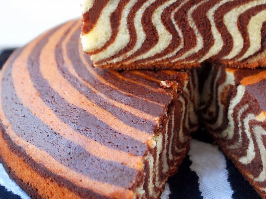 Gâteau tigré ou zebré
