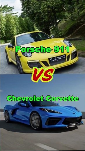Porsche 911 vs Chevrolet Corvette 🔥 | Performance,Interior & More #carcomparison #porsche911