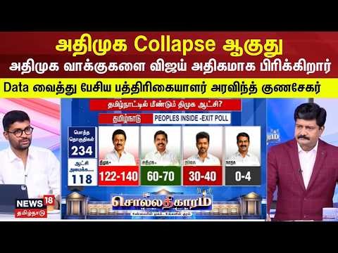 Sollathigaram | ADMK Collapse ஆகுத.. அதிமுக வாக்குகளை விஜய் அதிகமாக பிரிக்கிறார்- அரவிந்த் குணசேகர்