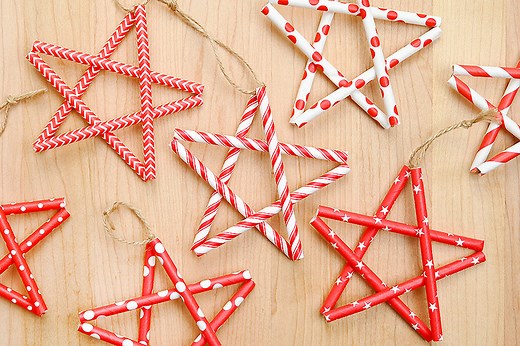Paper Straw Stars | DIY Straw Star Ornaments