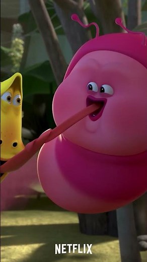 LARVA FAMILY | New Face Baby caterpillar, MAGENTA #Netflix #Shorts