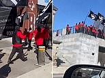 Dozens of uniformed extremists march in Tennessee waving Nazi flags