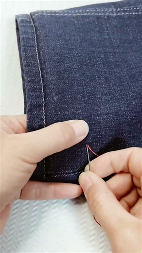 How to fix hem long jeans 👖 like original #shorts