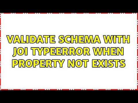 Validate schema with joi TypeError when property not exists