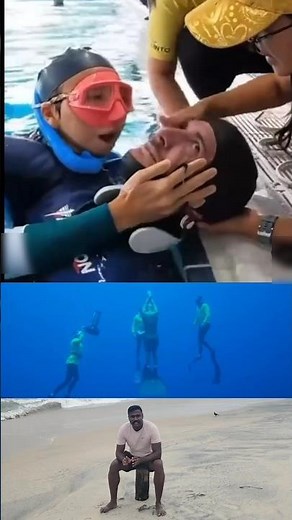 Epic Underwater Adventure: Free Diving in Crystal Clear Waters! #freediving #freediverlife #ytshorts