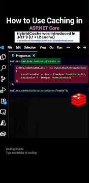Caching in ASP.NET Core | #coding #shorts #dotnetcore #dotnet #apidesign #azure #aspnet #aspnetmvc
