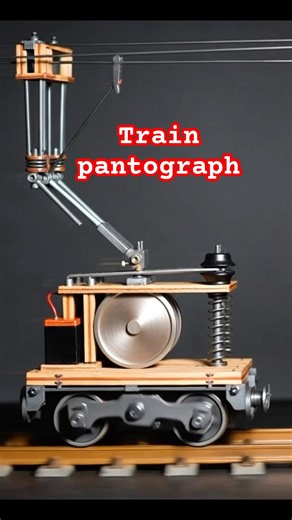 Train Pantograph Working Model | DIY Cardboard Experiment #diy #dcmotor #ytshorts #experimnent