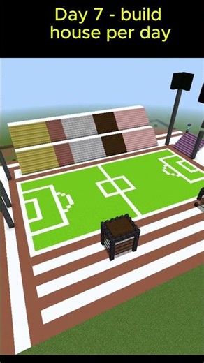 Day - 7 Build a luxury football stadium #minecraft