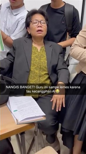 PINGSAN! GURU INI LEMES PAS TAU AI MAKIN CANGGIH😱 #ai #drama #angry #shock #viral #sekolah