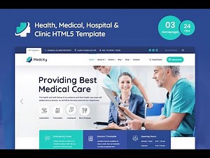Responsive Hospital Website Design Template Using HTML | CSS - | JavaScript | Step By Step