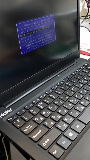 Как на ноутбуке Haier вызвать Boot menu и загрузиться с флешки