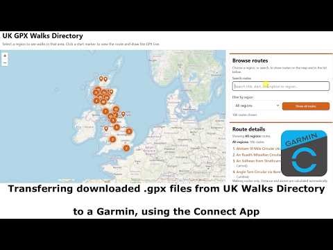 Downloading GPX File and transferring via Garmin Connect app to a GPS watch/ unit
