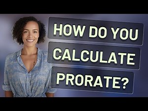 How do you calculate prorate?