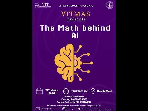 The Math Behind AI | Math - O - Mania 2026