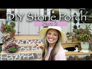 Grouting the Stone Porch for an English Cottage Esthetic | Part 2