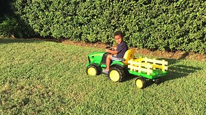5.4K views · 45 reactions | The holidays came early this year for my son since John Deere sent us a Peg Perego John Deere Ground Force 12-Volt Tractor to showcase! Watch my son see his gift and ride his tractor for the first time! #ad | Addicted to Saving | Facebook