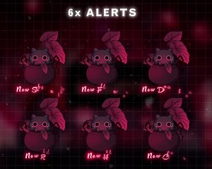 Animated Mystic Blood Forest Stream Package, Witch Desk Twitch Overlay With Black Cat, Cute Ghost, Red Glowing Plants, Dark Enchanted Woods - Etsy