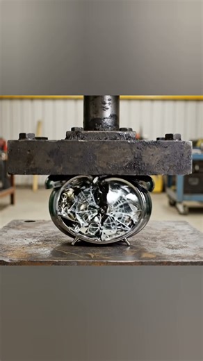 Crushing an Old Alarm Clock Under a Hydraulic Press 😱⏰ | Most Satisfying Slow Motion Crush
