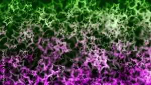 Gradient color of green and purple star drop animation. 2D rendering abstract background Stock Video