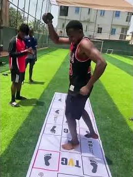 Footstep twister game challenge