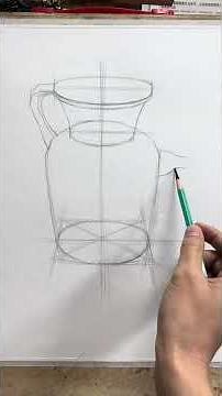 Charcoal Drawing | Jar Form Block-In Method — Step-by-Step Construction