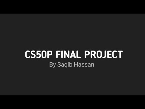 CS50 Python Final Project by Me
