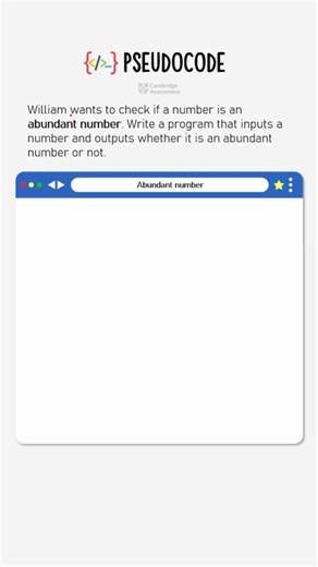 What is an abundant number? #programming #computerscience #math #gcse #igcse #coding