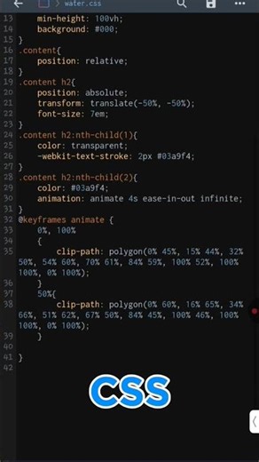 Water Animation || Html CSS mini project