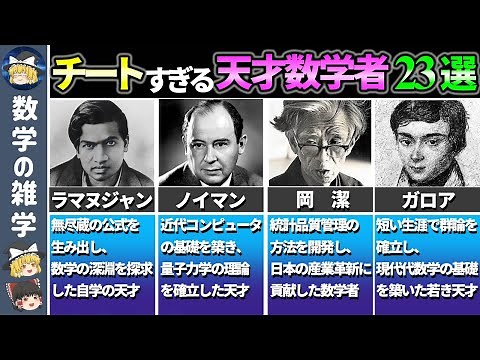 【総集編】もはや人間か怪しい天才数学者23選【ゆっくり解説】