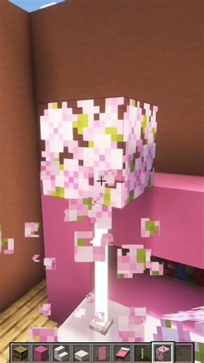 Modern cherry bedroom #minecraft #shorts #minecrafttutorial #gaming #shortfeed #minecraftbuilding