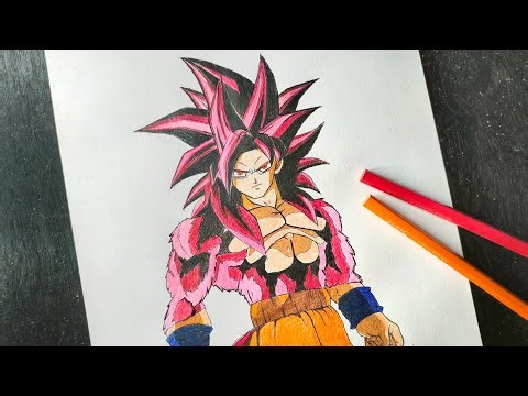 Goku Super Saiyan 4 Drawing | Dragon Ball GT Drawing Tutorial ✨