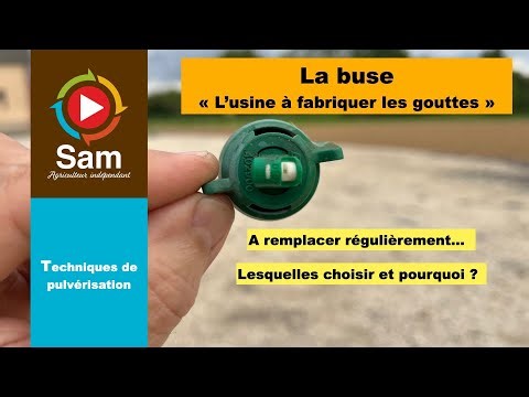 La buse, l'usine à faire des gouttes de la bonne taille. Des pièces d'usure à changer régulièrement