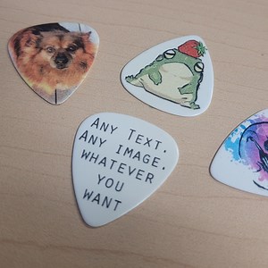 Custom Printed Guitar Picks With Any Image, Photo, Logo, or Text. Birthday Gift Promotional Musician/band - Etsy Canada