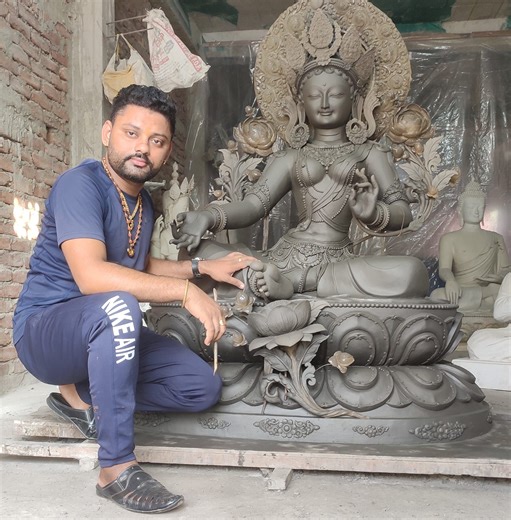 16th karmapa statue, height 3.6 feet, material fiberglass #utpalpaulart #trending #shortvideo 91 9064062281 #viralreelsfb #bestchallenge #bestvideo2025 😊😊❤️❤️❤️🙏🙏🙏🙏91 9064062281 | Artist Utpal Paul