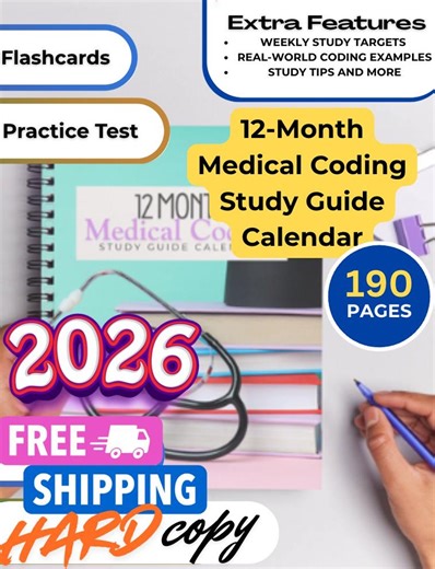 2026 Medical Coding Study Guide: CPC & CCS-P Exam Prep - 12 Month Planner (hard Copy) - Etsy