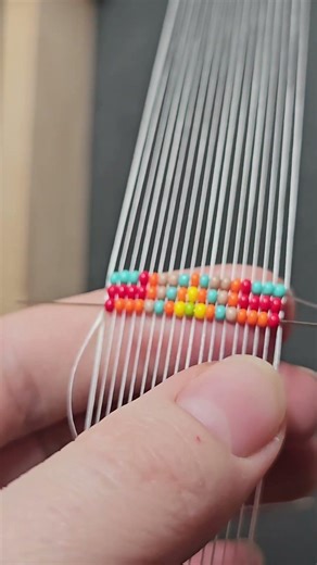 Bead Loom Process | One Row at a Time Loombeading for beginners #beadwork #beading